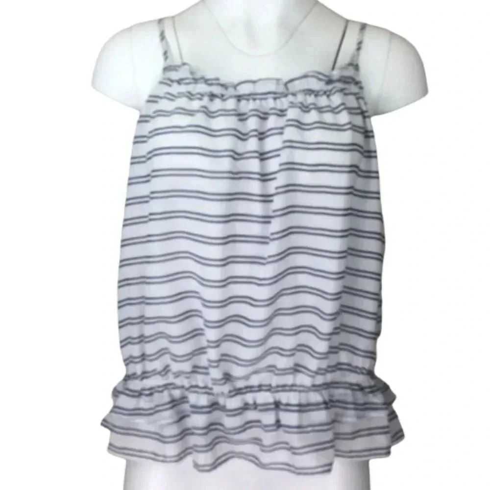 Banana Republic Striped‎ Sheer Tank Top
